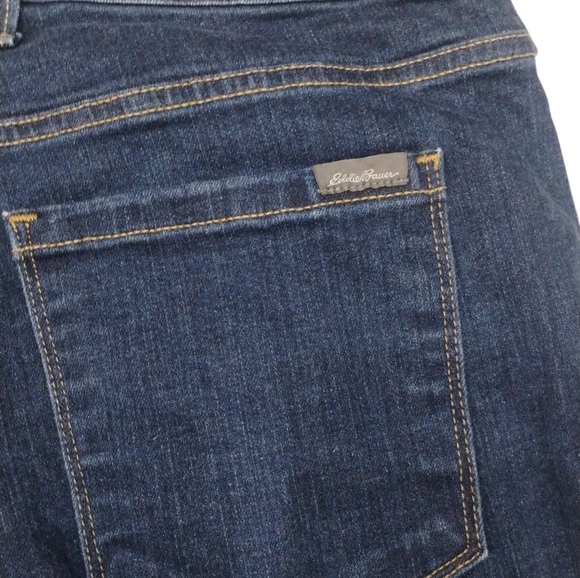 Eddie Bauer Women's Dark Blue Curvy Jeans Size 14 Tall - Picture 4 of 5